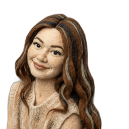 Needle-felt portrait of an account executive